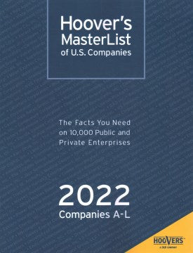 Hoover's MasterList of U.S. Companies 2022 - MPHOnline.com