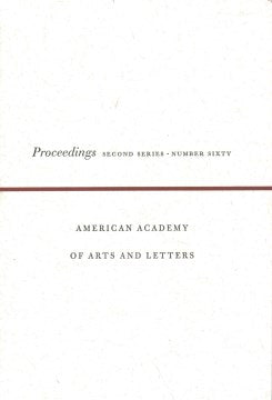 Proceedings of the American Academy of Arts and Letters - MPHOnline.com