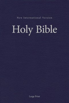 NIV, Pew and Worship Bible, Large Print, Hardcover, Blue, Comfort Print - MPHOnline.com