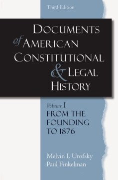 Documents in American Constitutional and Legal History - MPHOnline.com