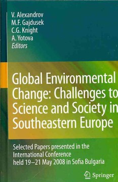 Global Environmental Change: Challenges to Science and Society in Southeastern Europe - MPHOnline.com