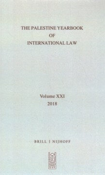 The Palestine Yearbook of International Law 2018 - MPHOnline.com