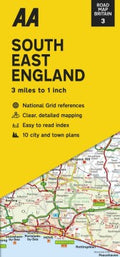 AA South East England Road Map Britian - MPHOnline.com