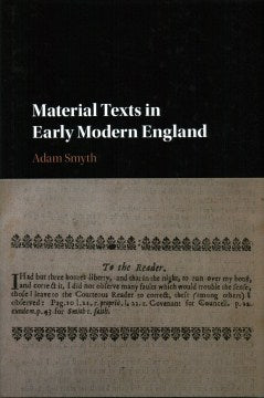 Material Texts in Early Modern England - MPHOnline.com