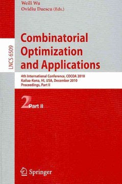 Combinatorial Optimization and Applications - MPHOnline.com