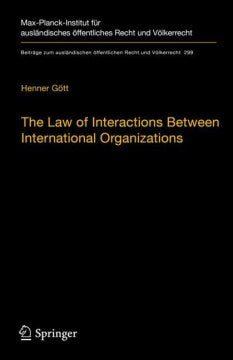 The Law of Interactions Between International Organizations - MPHOnline.com