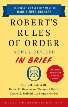 Robert's Rules of Order   (3 BRI REV) - MPHOnline.com