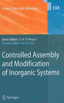 Controlled Assembly and Modification of Inorganic Systems - MPHOnline.com