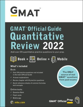 GMAT Official Guide Quantitative Review 2022 : Book + Online Question Bank - MPHOnline.com