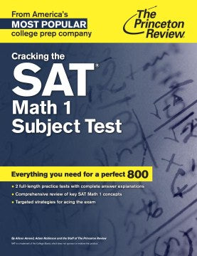 Cracking the SAT Math 1 Subject Test (College Test Preparation) - MPHOnline.com