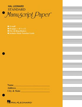 Standard Manuscript Paper - MPHOnline.com