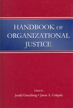 Handbook Of Organizational Justice - MPHOnline.com