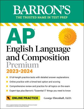 Barron's AP English Language and Composition Premium 2023-2024 - MPHOnline.com