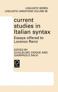 Current Studies in Italian Syntax - MPHOnline.com