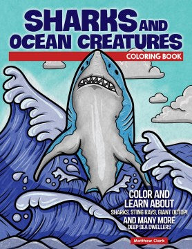 Sharks and Ocean Creatures Coloring Book - MPHOnline.com