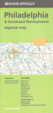 Rand Mcnally Regional Map Philadelphia & Southeast Pennsylvania - MPHOnline.com