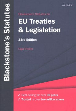 Blackstone's Eu Treaties & Legislation - MPHOnline.com