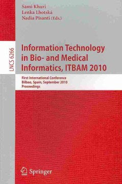 Information Technology in Bio- and Medical Informatics, ITBAM 2010 - MPHOnline.com