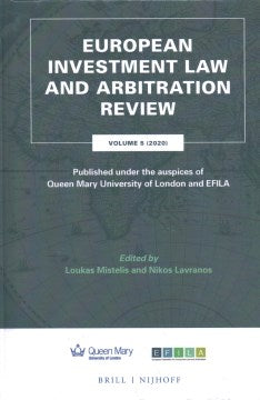 European Investment Law and Arbitration Review 2020 - MPHOnline.com