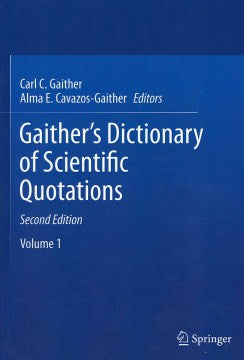Gaither's Dictionary of Scientific Quotations - MPHOnline.com