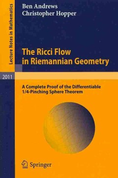 The Ricci Flow in Riemannian Geometry - MPHOnline.com