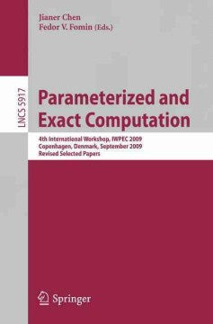 Parameterized and Exact Computation - MPHOnline.com