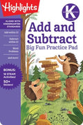 Kindergarten Add and Subtract Big Fun Practice Pad - MPHOnline.com