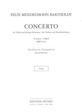 Concerto for Violin and String Orchestra / fur Violine und Streichorchester in D Minor - MPHOnline.com