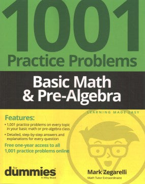 Basic Math & Pre-Algebra: 1001 Practice Problems For Dummies (+ Free Online Practice) - MPHOnline.com