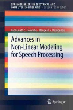 Advances in Non-Linear Modeling for Speech Processing - MPHOnline.com