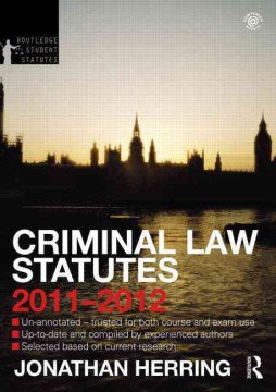 Criminal Law Statutes 2011-2012 - MPHOnline.com