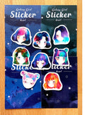 Watercolor Sticker Galaxy Girl - MPHOnline.com