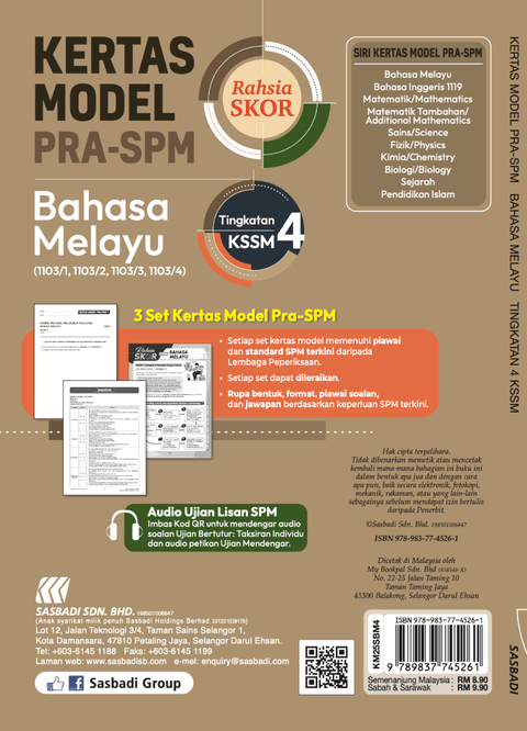 Kertas Model Rahsia Skor PRA-SPM Bahasa Melayu Ting. 4 '25 - MPHOnline.com