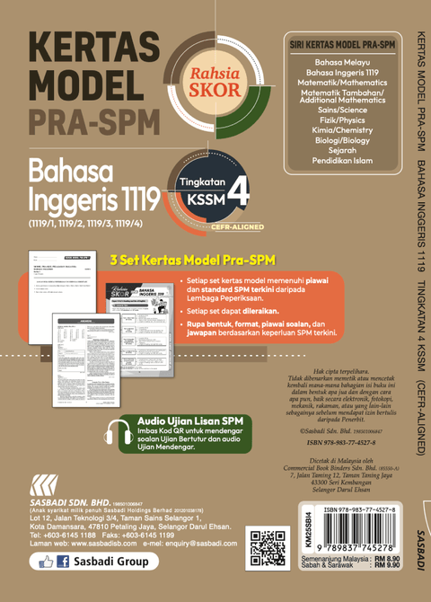 Kertas Model Rahsia Skor PRA-SPM English Form 4 '25 - MPHOnline.com