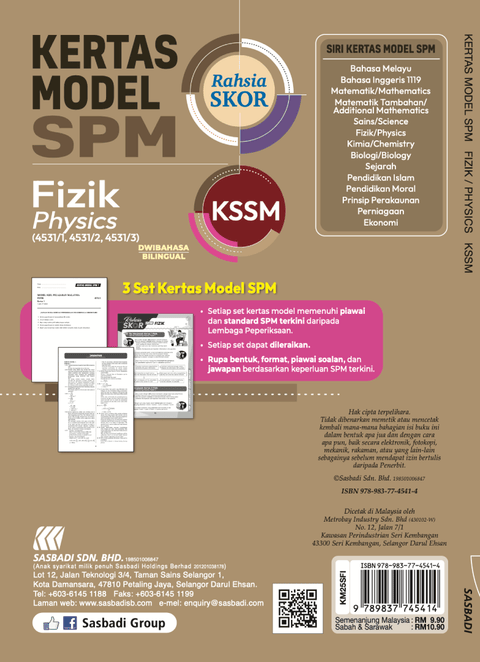 Kertas Model Rahsia Skor SPM Fizik (Bilingual) '25 - MPHOnline.com