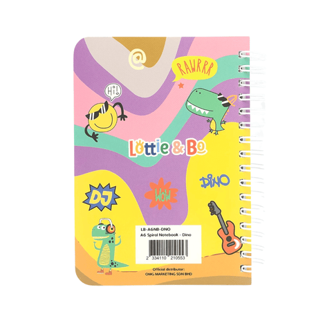 LOTTIE & BO A6 Spiral Notebook - Dino Rocks - MPHOnline.com