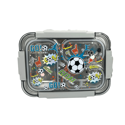 LOTTIE & BO Stainless Steel Bento Box - Football Fever - MPHOnline.com