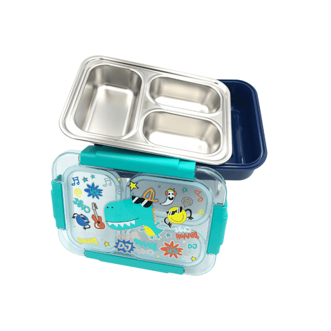 LOTTIE & BO Stainless Steel Bento Box - Dino Rocks - MPHOnline.com