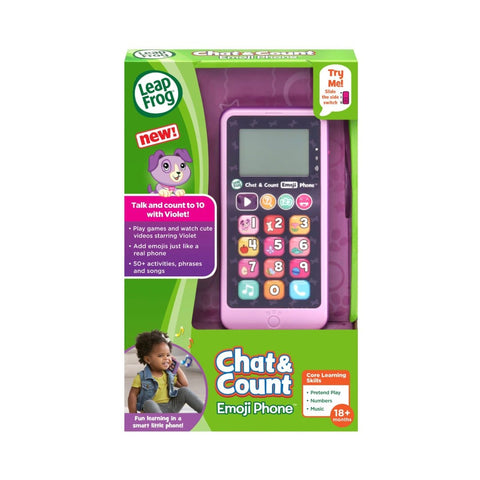 LEAPFROG Chat & Count Emoji Phone, Violet (80603760) - MPHOnline.com