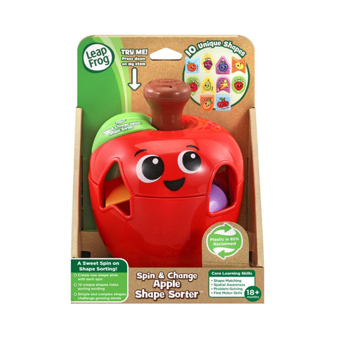 LEAPFROG Spin & Change Apple Shape Sorter (564600) - MPHOnline.com