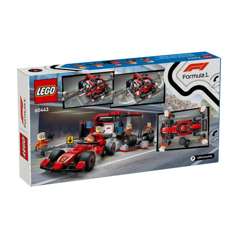 LEGO F1® Pit Stop & Pit Crew with Ferrari Car (60443) - MPHOnline.com