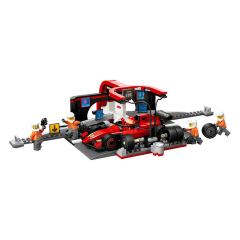 LEGO F1® Pit Stop & Pit Crew with Ferrari Car (60443) - MPHOnline.com