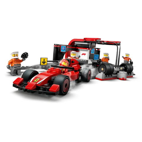LEGO F1® Pit Stop & Pit Crew with Ferrari Car (60443) - MPHOnline.com