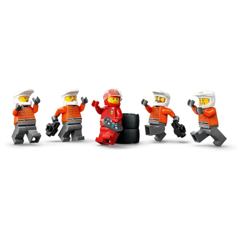 LEGO F1® Pit Stop & Pit Crew with Ferrari Car (60443) - MPHOnline.com