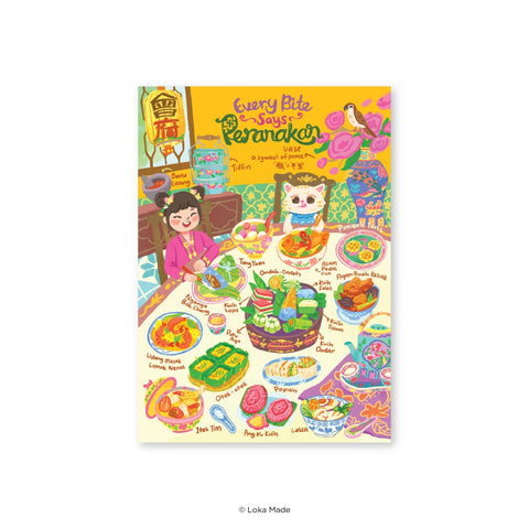 MCP-DL-005 Postcard: EVERY BITE SAYS PERANAKAN