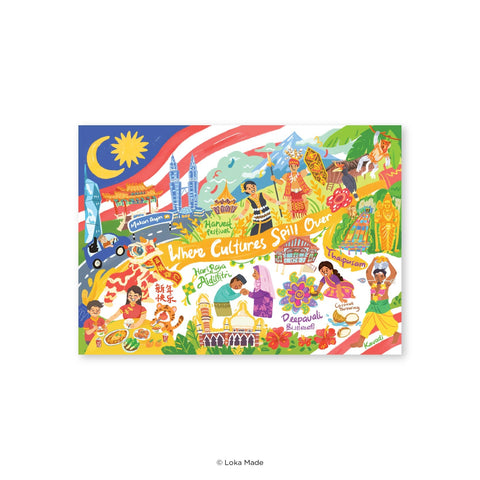 MCP-DL-009 Postcard: WHERE CULTURES SPILLED OVER