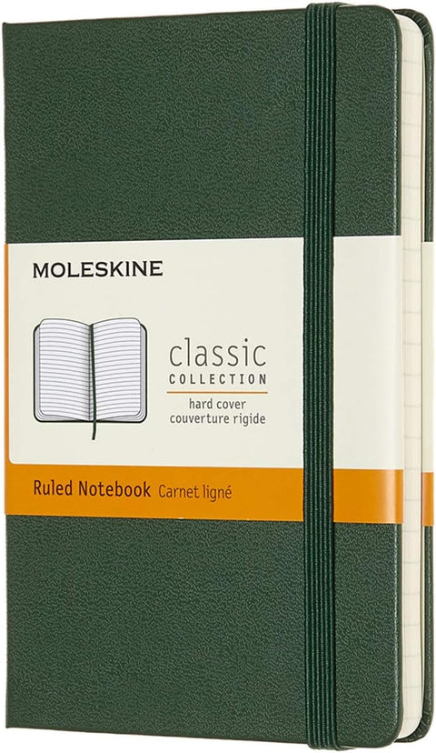 MOLESKINE Notebook Pocket Size Ruled Myrtle Green Hardcover - MPHOnline.com