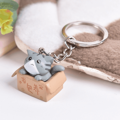 EMMA5 Grey Cat Keychain - MPHOnline.com