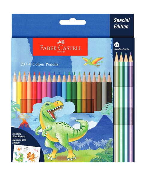 FABER-CASTELL Colour Pencil Dino Version 24'L 115126 - MPHOnline.com