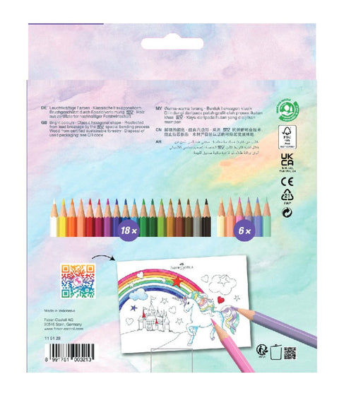 FABER-CASTELL Colour Pencil Unicorn Version 24'L 115128 - MPHOnline.com